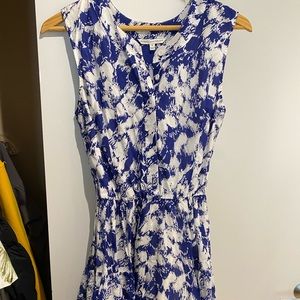 Rebecca minkoff blue white printed dress size 2